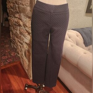 Black Patterned Skinny Ankle Pant